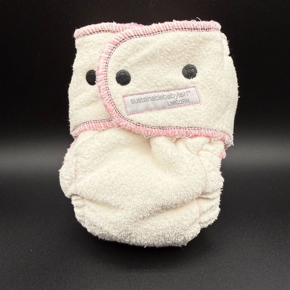 Sloomb Terry Happy Little Clouds Fitted Diaper